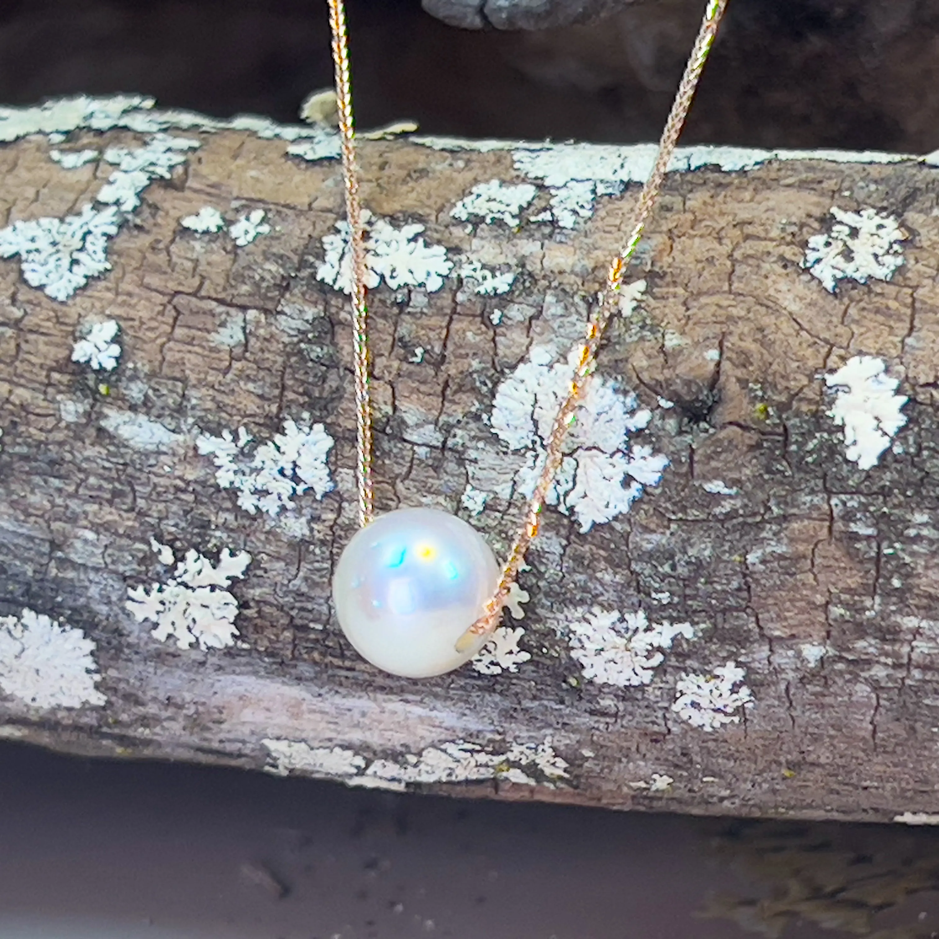 18kt Rose Gold AKoya Pearl 7.5mm necklace