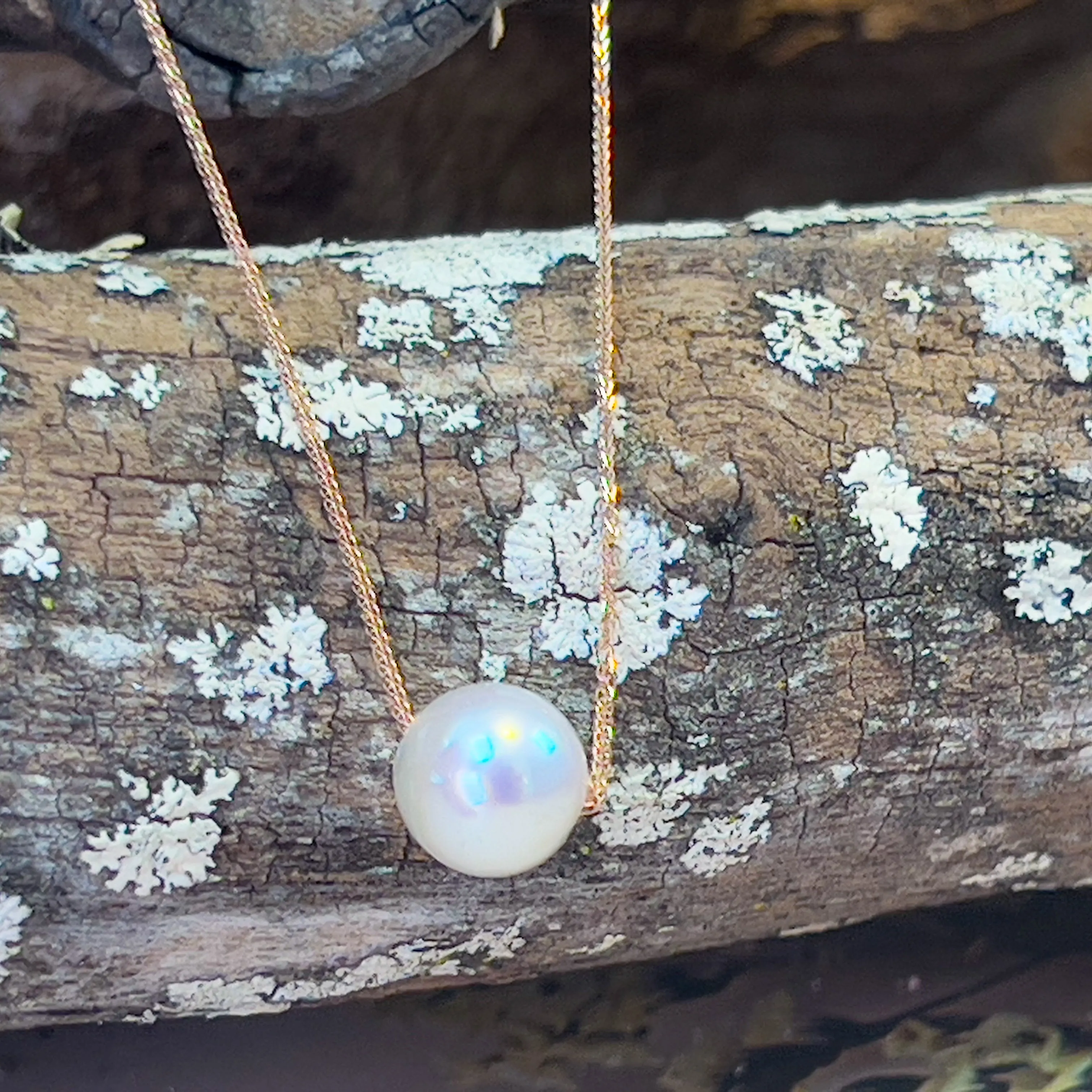 18kt Rose Gold AKoya Pearl 7.5mm necklace