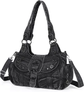 Angel Kiss Hobo Bags for Women Vegan Leather Shoulder Purses and Handbags Ladies Roomy Tote Bags Purse with Crossbody Strap