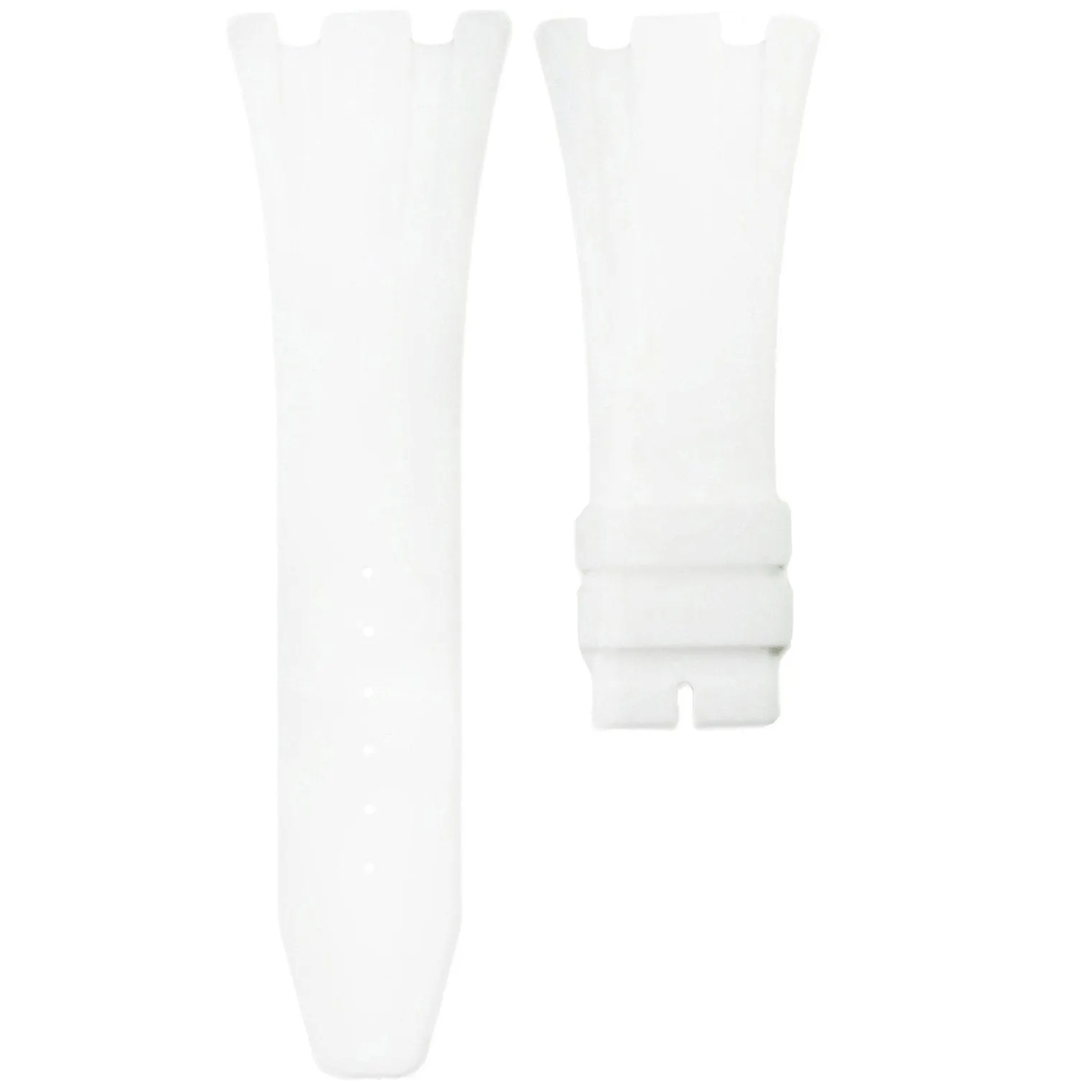 ARCTIC WHITE RUBBER STRAP FOR AUDEMARS PIGUET ROYAL OAK OFFSHORE 42MM DEPLOYANT CLASP