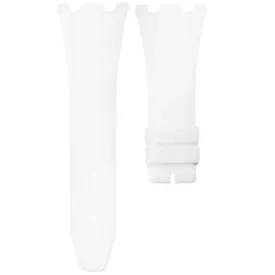 ARCTIC WHITE RUBBER STRAP FOR AUDEMARS PIGUET ROYAL OAK OFFSHORE 42MM DEPLOYANT CLASP