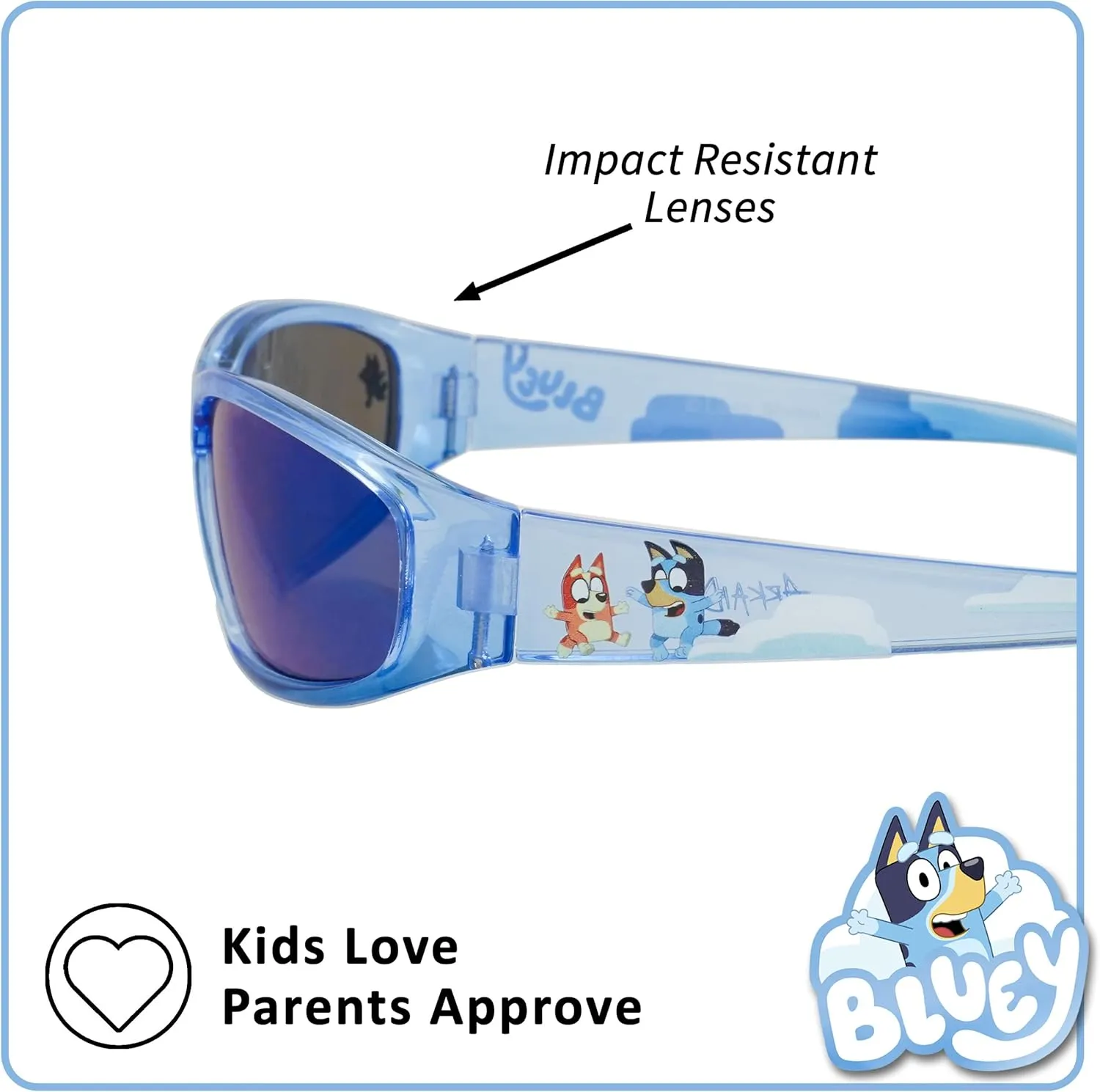 ARKAID Bluey Sunglasses for Kids | UV 400 Protection | One Size Fits Most Kids | Bluey or Bingo Style