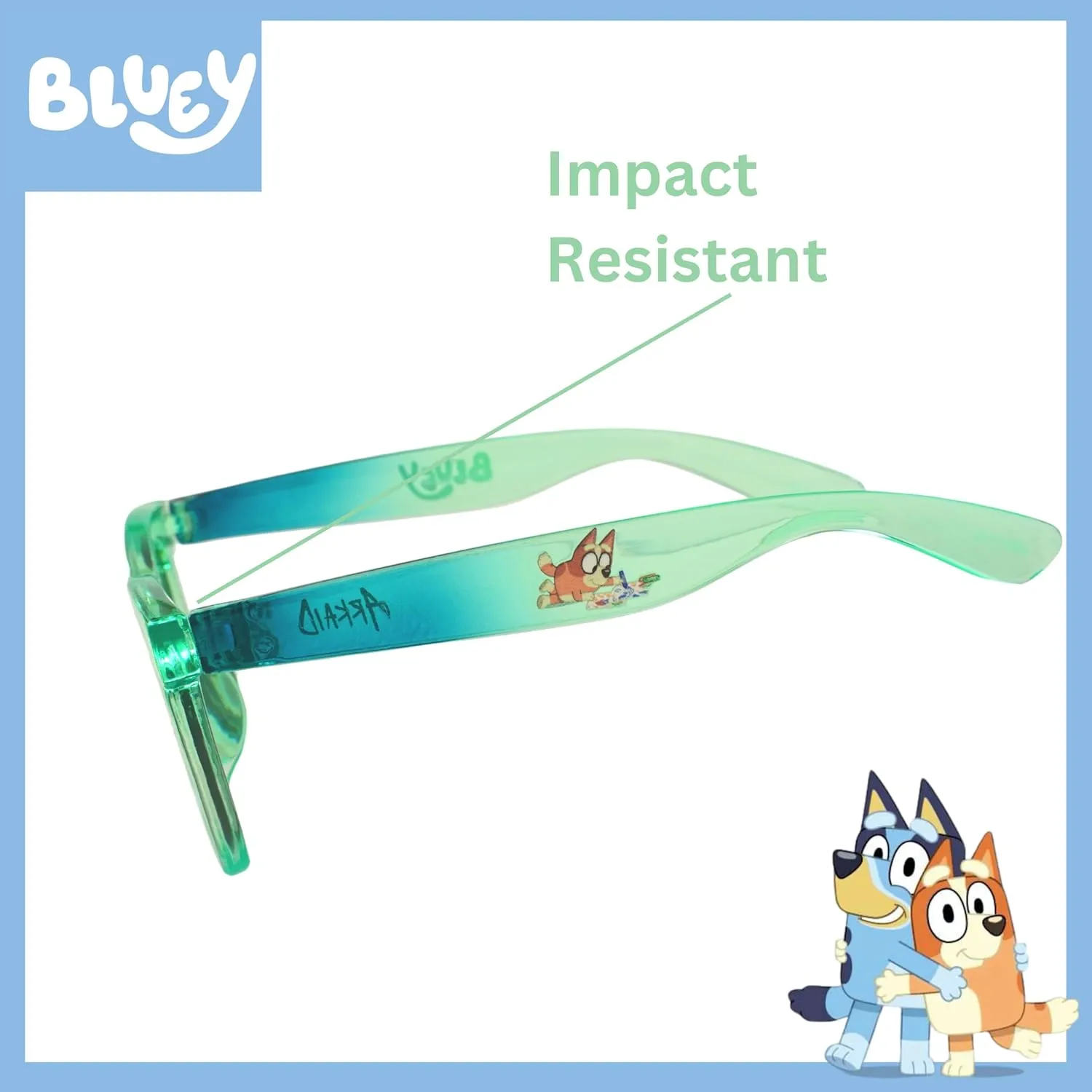 ARKAID Bluey Sunglasses for Kids | UV 400 Protection | One Size Fits Most Kids | Bluey or Bingo Style