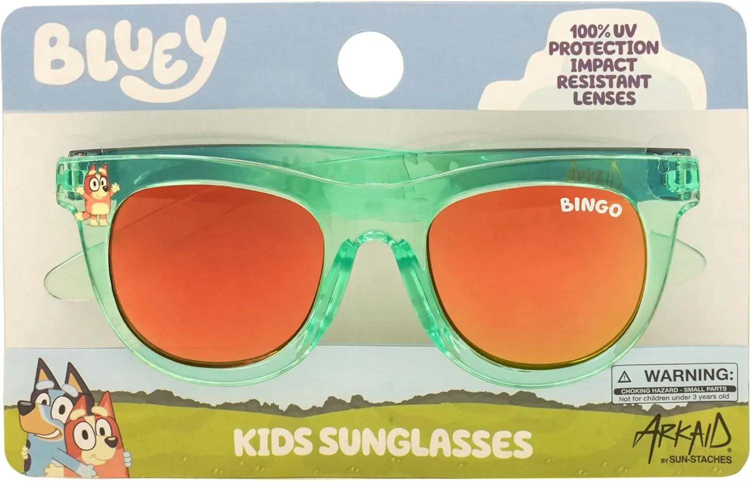 ARKAID Bluey Sunglasses for Kids | UV 400 Protection | One Size Fits Most Kids | Bluey or Bingo Style