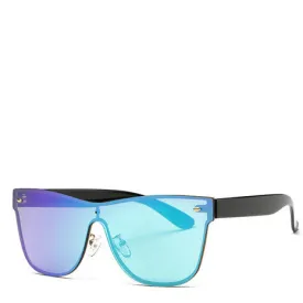Aya Purple Blue Ombre Rimless Sunglasses