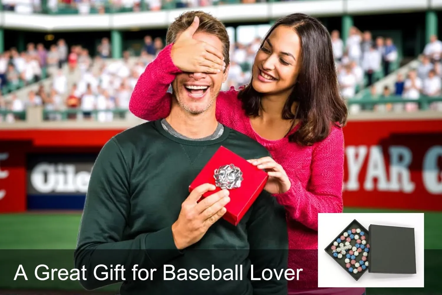 Baseball Necklace for Men 18 Inch Bling Ice Collection Baseball Cross Pendant Necklace for Women Rhinestone Clay Beaded Discoball Baseball Accessories Gifts for Baseball Team Players Lovers