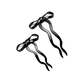Bow Hairpin - Black