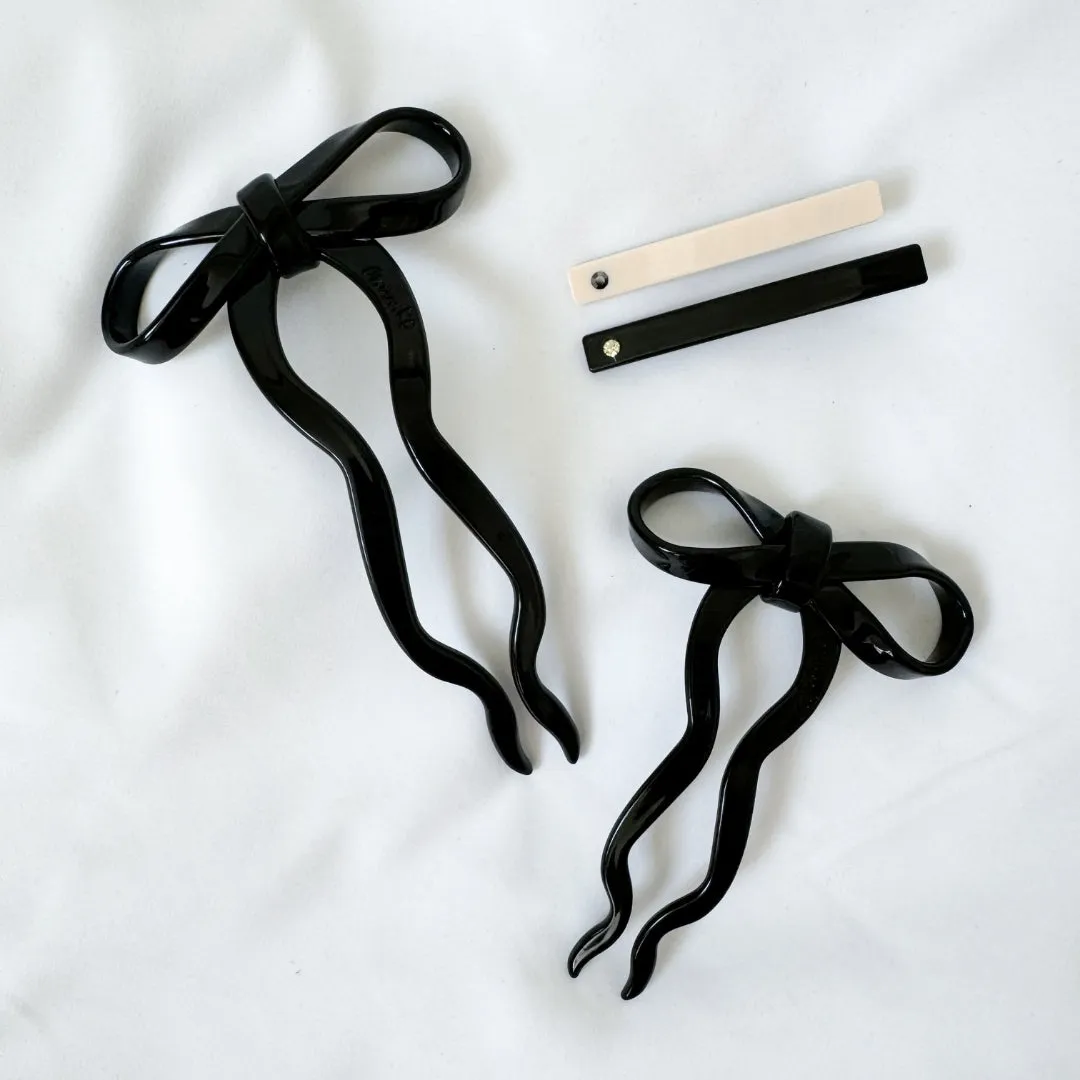 Bow Hairpin - Black