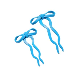 Bow Hairpin - Blue