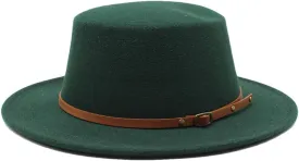 British Style Child Fedora Hats Boy Girls Kids Flat Top Felt Jazz Hat Formal Party Dress Cap