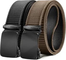 BULLIANT Men Belt-Reversible Ratchet Belt Stretchable for Gift Men Work Casual Golf 1 3/8"-Cut For Fit -2 In 1Belt