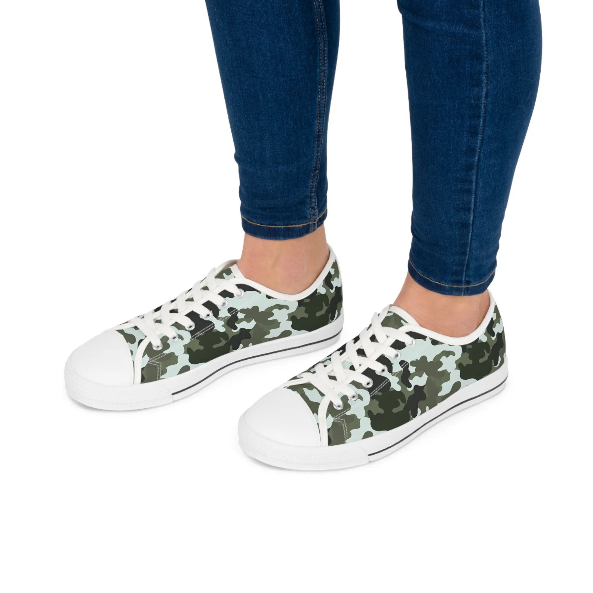 Camo Black  Women's Low Top Sneakers