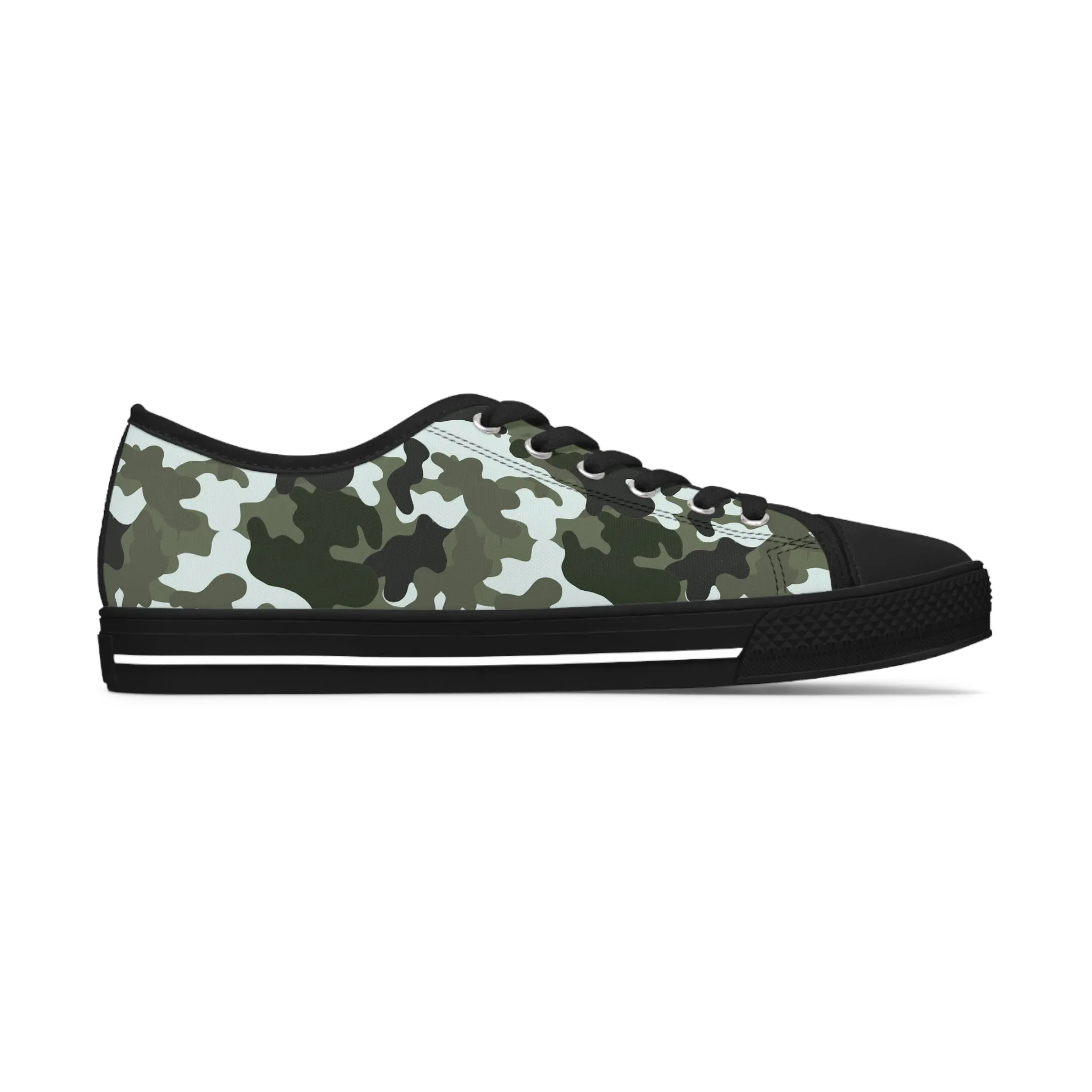 Camo Black  Women's Low Top Sneakers