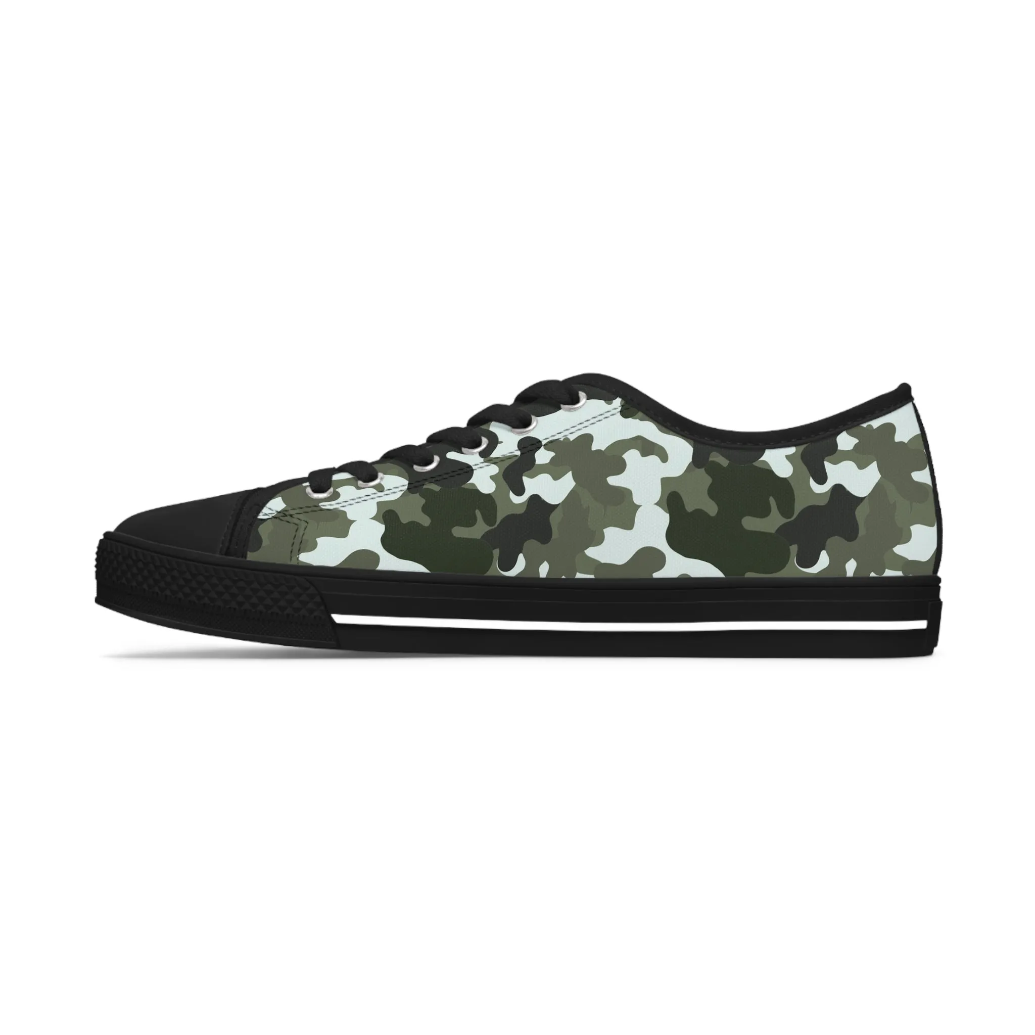 Camo Black  Women's Low Top Sneakers