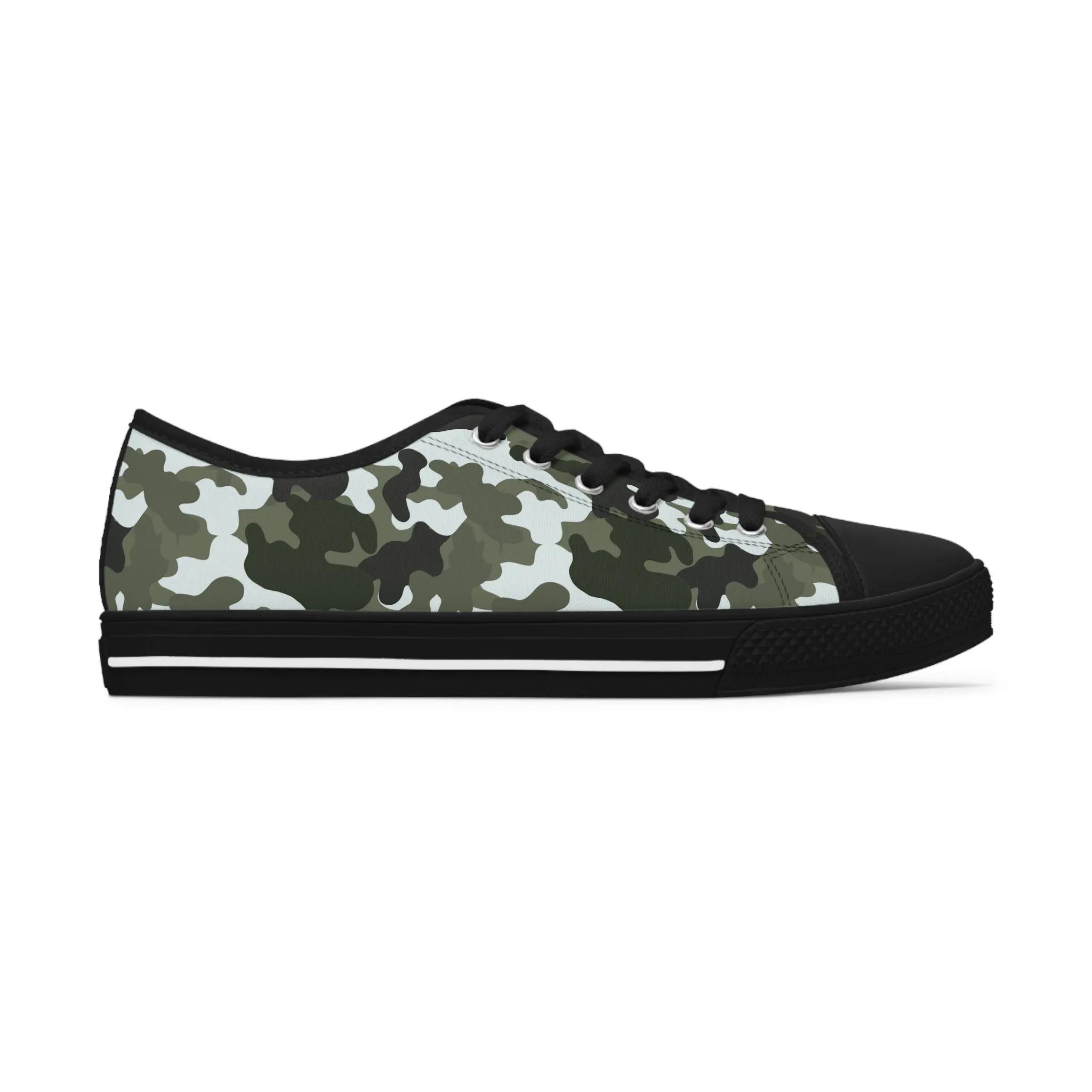 Camo Black  Women's Low Top Sneakers