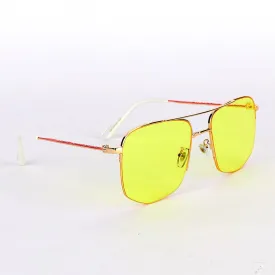 Christian Dior Luxury Hand Crested Yellow Lens Sunglasses