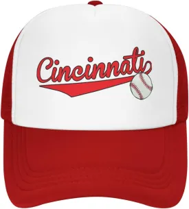 City Baseball Fans Classic Vintage Cap Graphic Adjustable Mesh Hat for Men Women