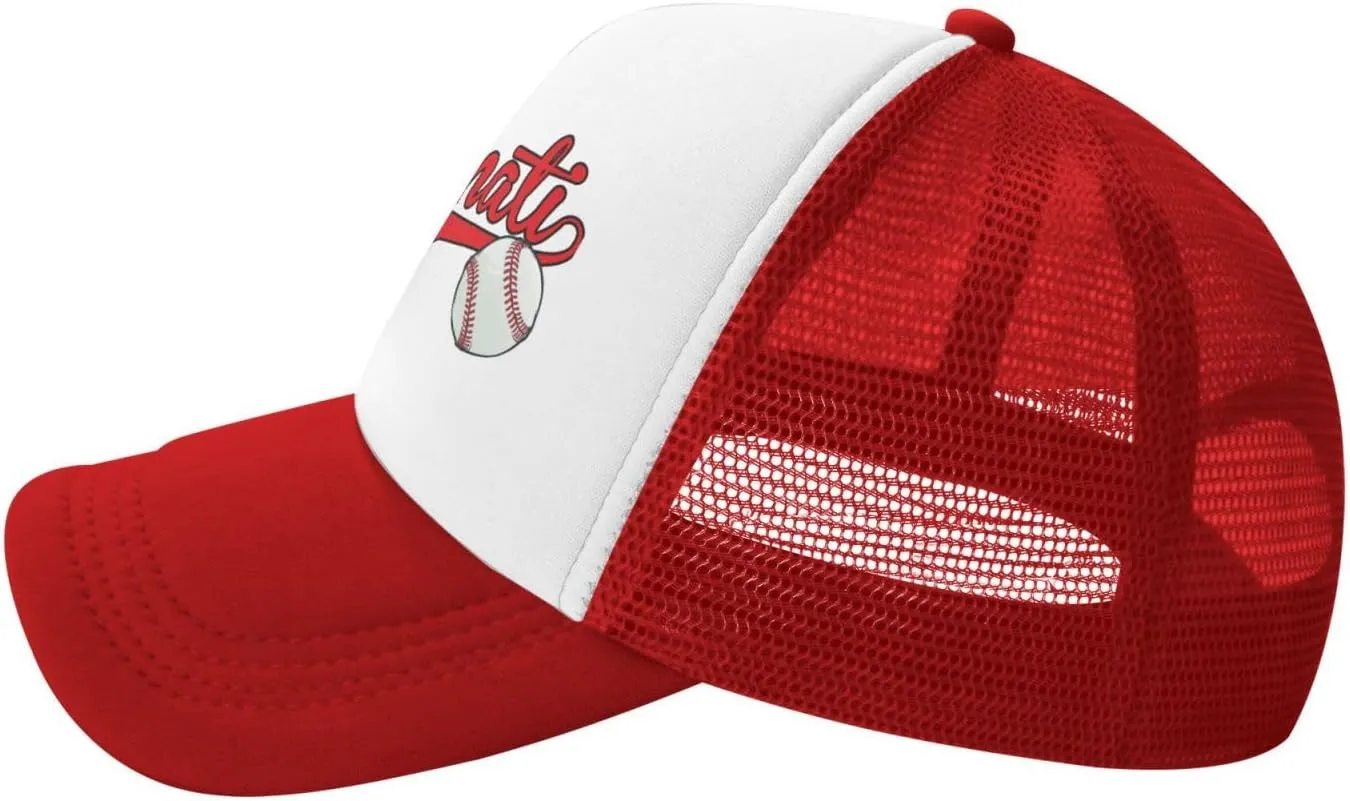 City Baseball Fans Classic Vintage Cap Graphic Adjustable Mesh Hat for Men Women