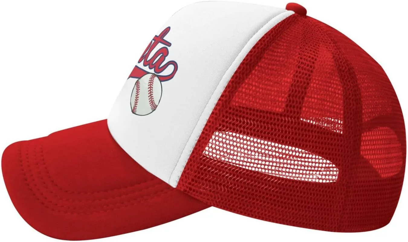 City Baseball Fans Classic Vintage Cap Graphic Adjustable Mesh Hat for Men Women