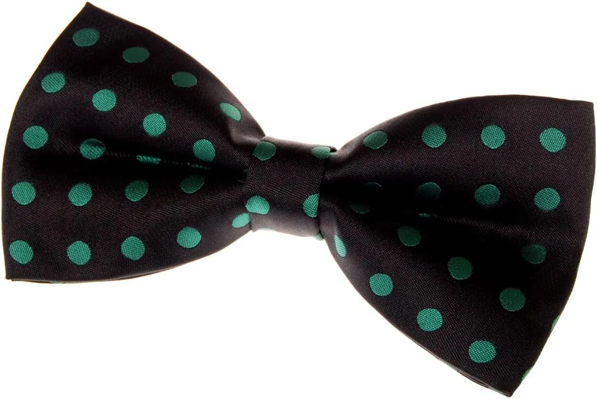 Classic Polka Dots Woven Microfiber Pre-tied Bow Tie (5")