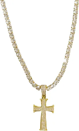 Cross Necklace for Men??Diamond Pendant Chain Necklace for Men??Goth Necklace Christian Jewelry for women