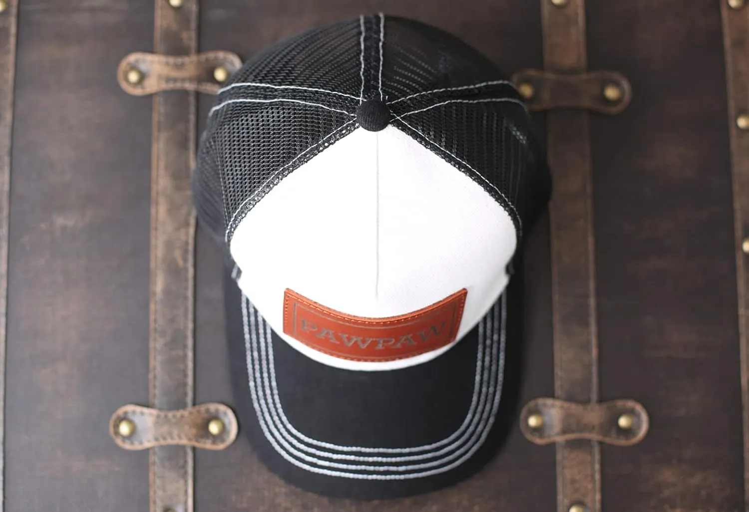 Dad Hat Gift for Father's Day - New Grandpa Gift Trucker Hat for Dad Golf Hat with Custom Leather Patch