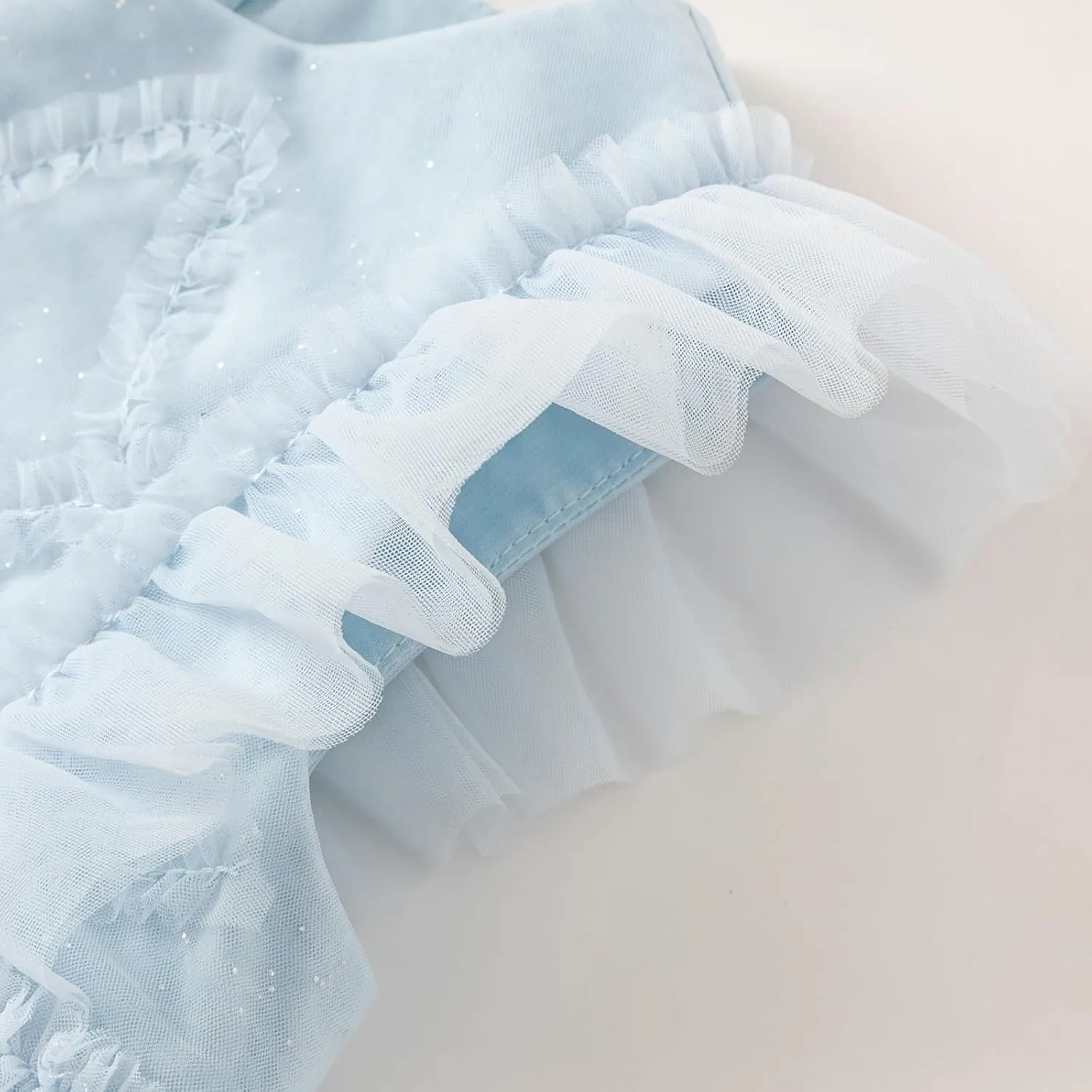 DAVE&BELLA Toddler Girls Tutu Dress, Tulle Ruffled Sleeveless Princess Dresses Summer Flower Sundress Wedding Birthday Party