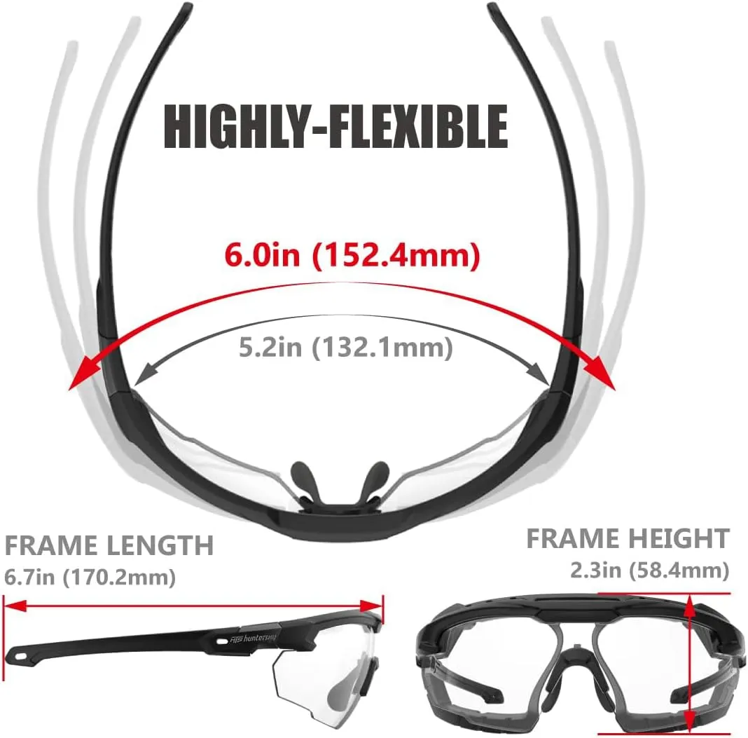 DISCOVER YOUR WORLD ! Anti-Fog Shooting Safety Glasses for men Military Grade range Hunting Riding Airsoft.