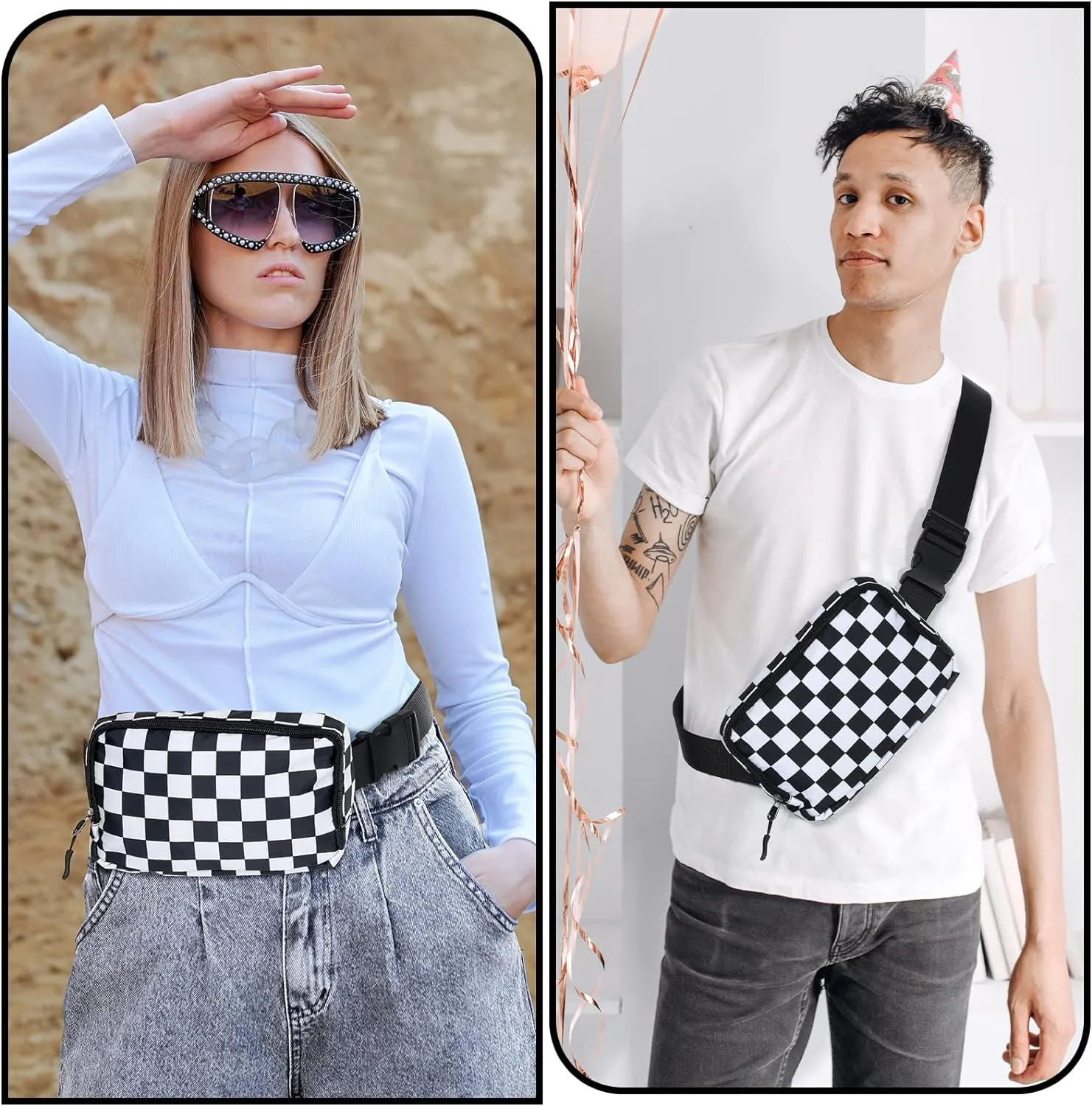 Fanny Pack,Belt Bag,40 Inch Asjustable Strap Everywhere Belt Bag,for Women and Men