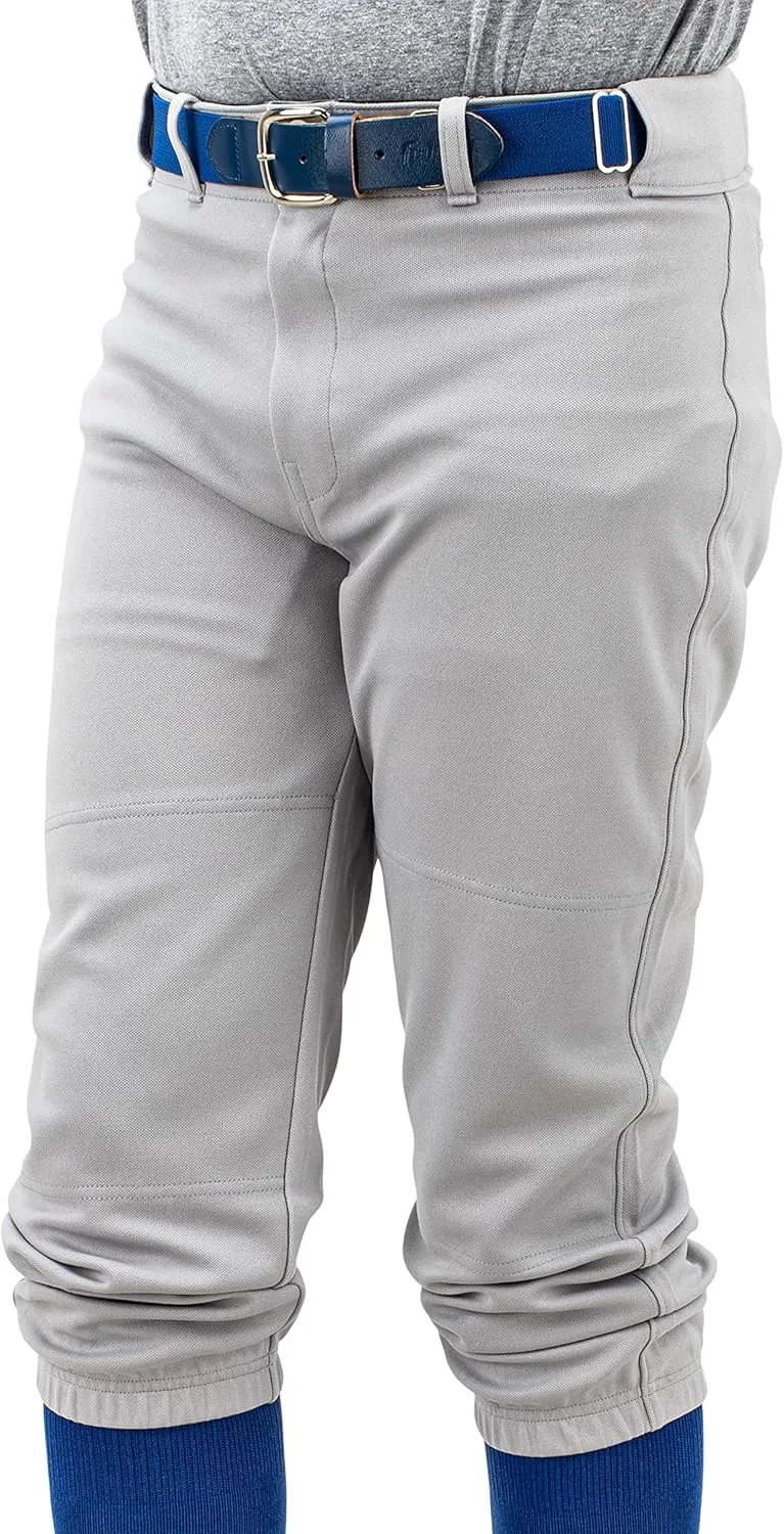 Franklin Sports Youth Baseball   Softball Pants - Knee High   Relaxed Fit Kids Baseball Pants - White, Black   Grey Pants