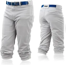 Franklin Sports Youth Baseball   Softball Pants - Knee High   Relaxed Fit Kids Baseball Pants - White, Black   Grey Pants