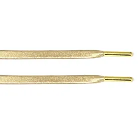 Gold Leather Laces - Gold Aglet