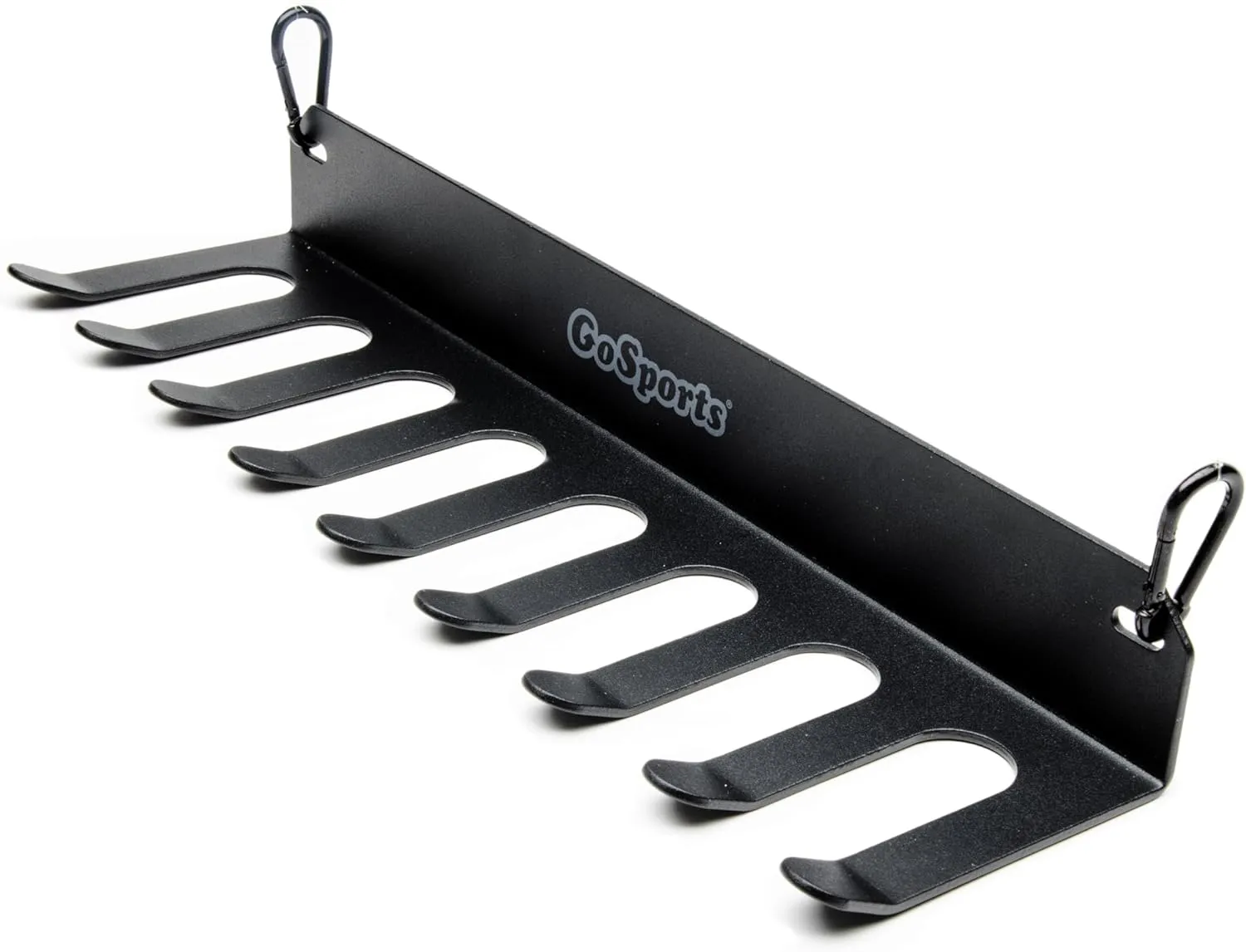 GoSports Baseball & Softball Bat Racks - Black or Red, Holds 16 Bats - Mount on Wall or Clip on Dugout Fence
