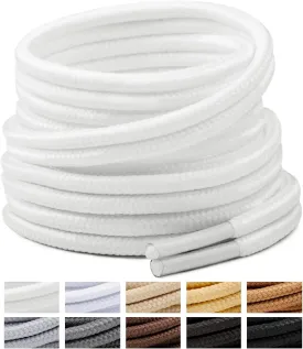 Handshop 2 Pairs Round Boots Shoelaces Heavy Duty Outdoor Shoe Laces 30-63 Shoestrings For Hiking Sporting Running