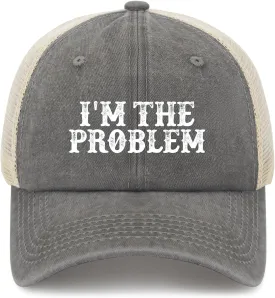 I'm The Problem Trucker Hat Women Trendy Mesh Trucker Hats for Summer