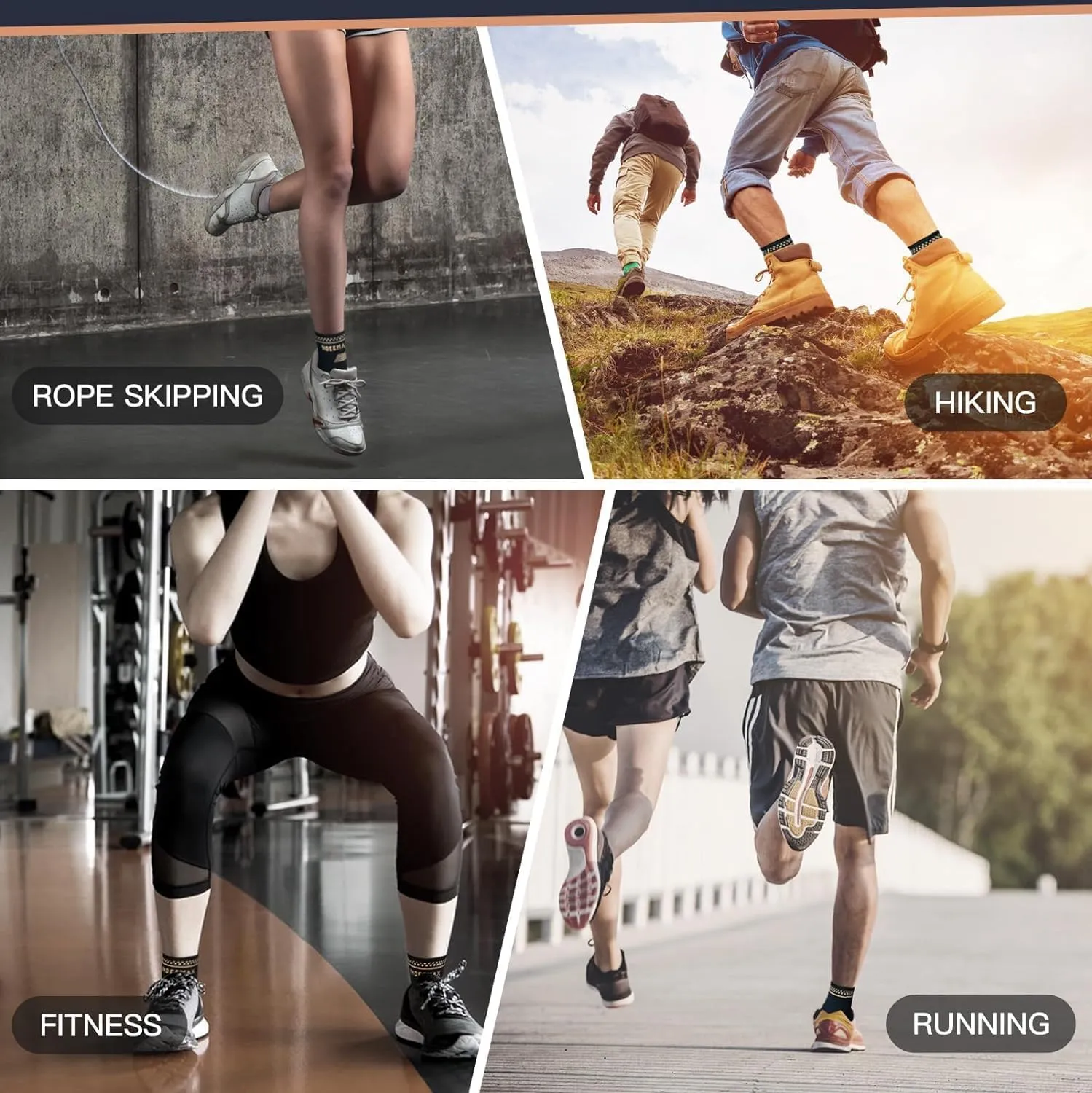 INDEEMAX Copper Ankle Brace for Women Men, Copper Infused Ankle Compression Support Sleeve for Plantar Fasciitis, Sprained Ankle, Football, Running, Daytime or Night Use (M)