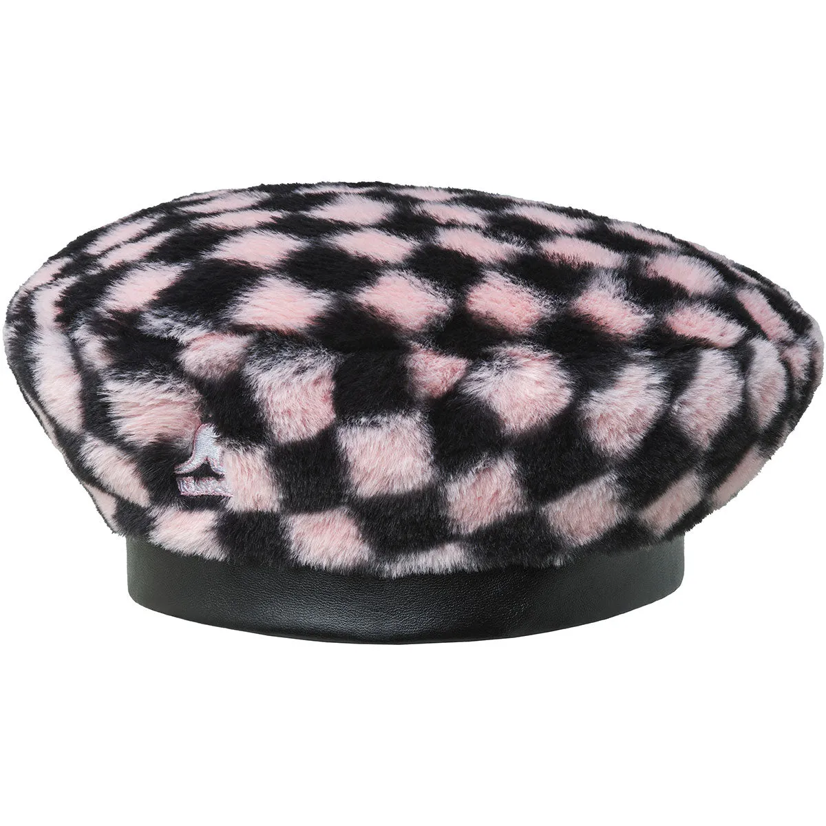 Kangol Faux Fur Checker Beret