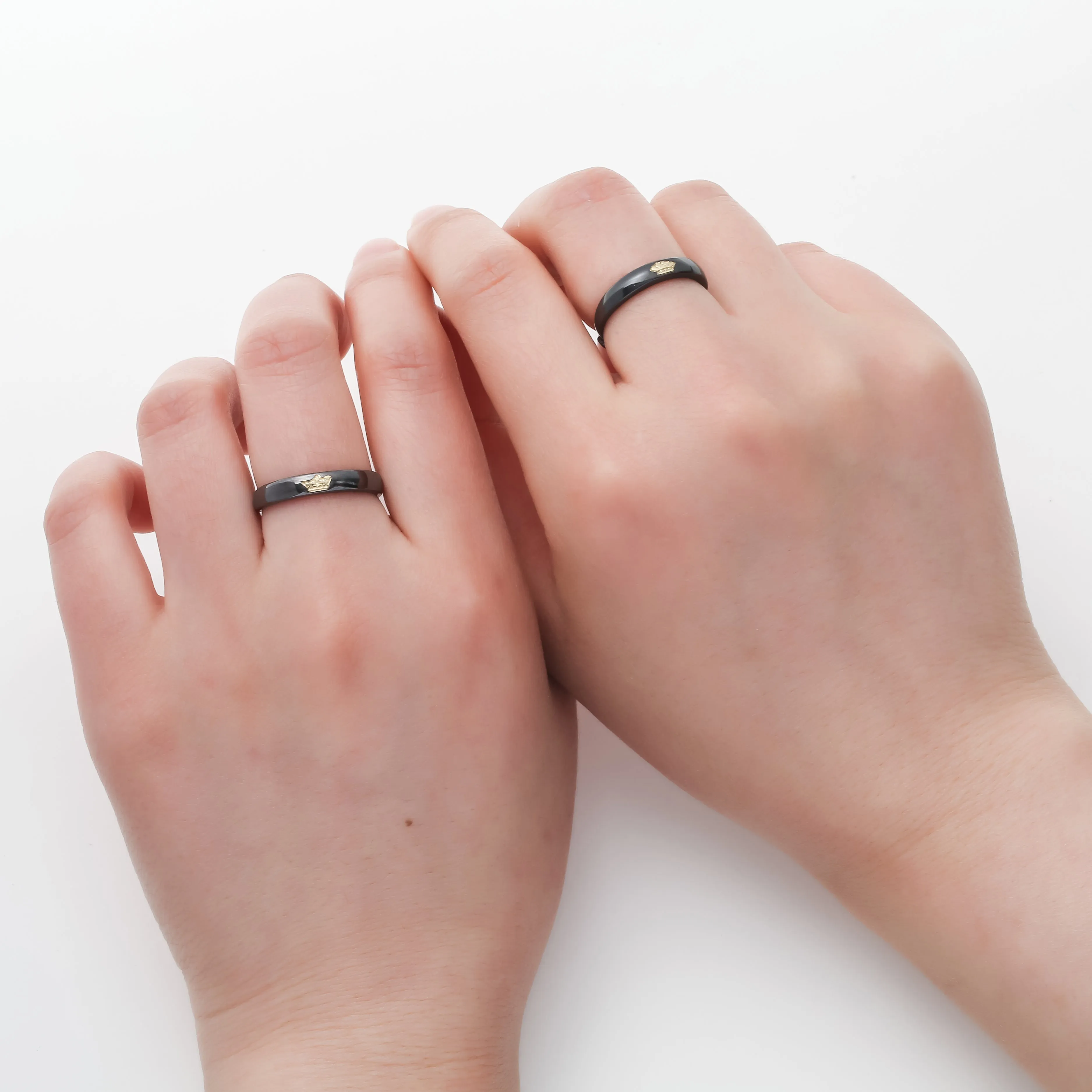 King Queen Silver Couple Rings