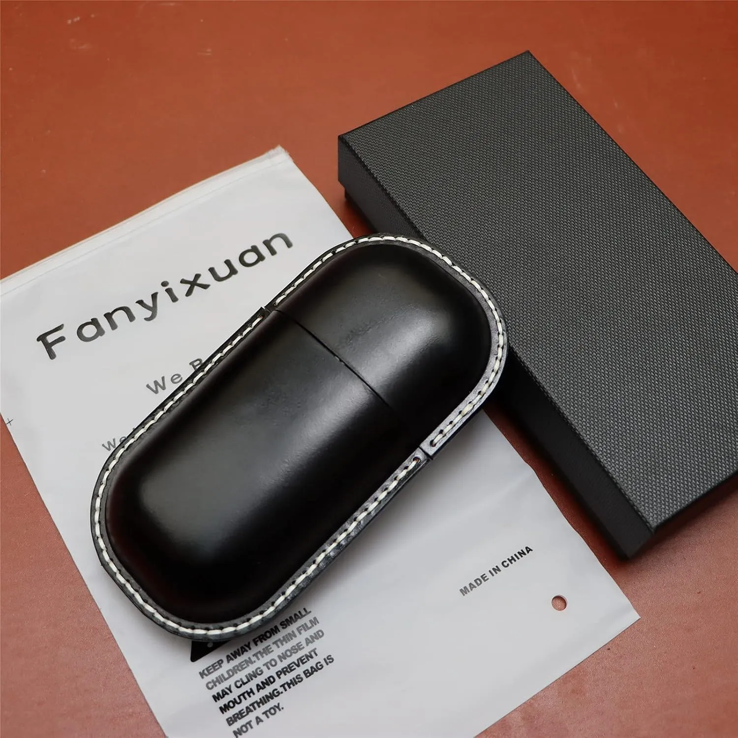 Leather Glasses Case Cowhide Vintage Men And Women Nearsighted Glasses Sunglasses Travel Anti-Crush Storage Box