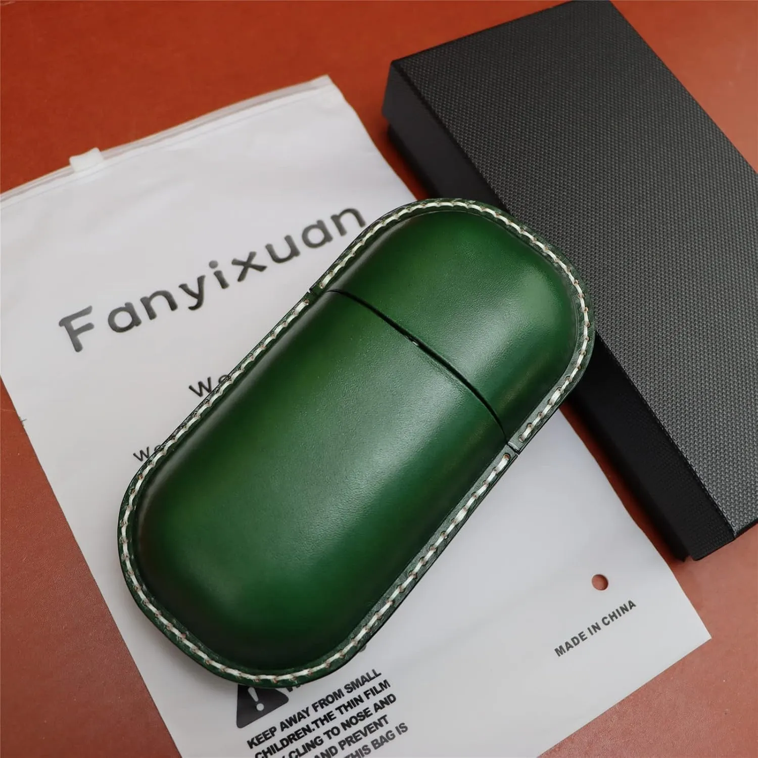 Leather Glasses Case Cowhide Vintage Men And Women Nearsighted Glasses Sunglasses Travel Anti-Crush Storage Box