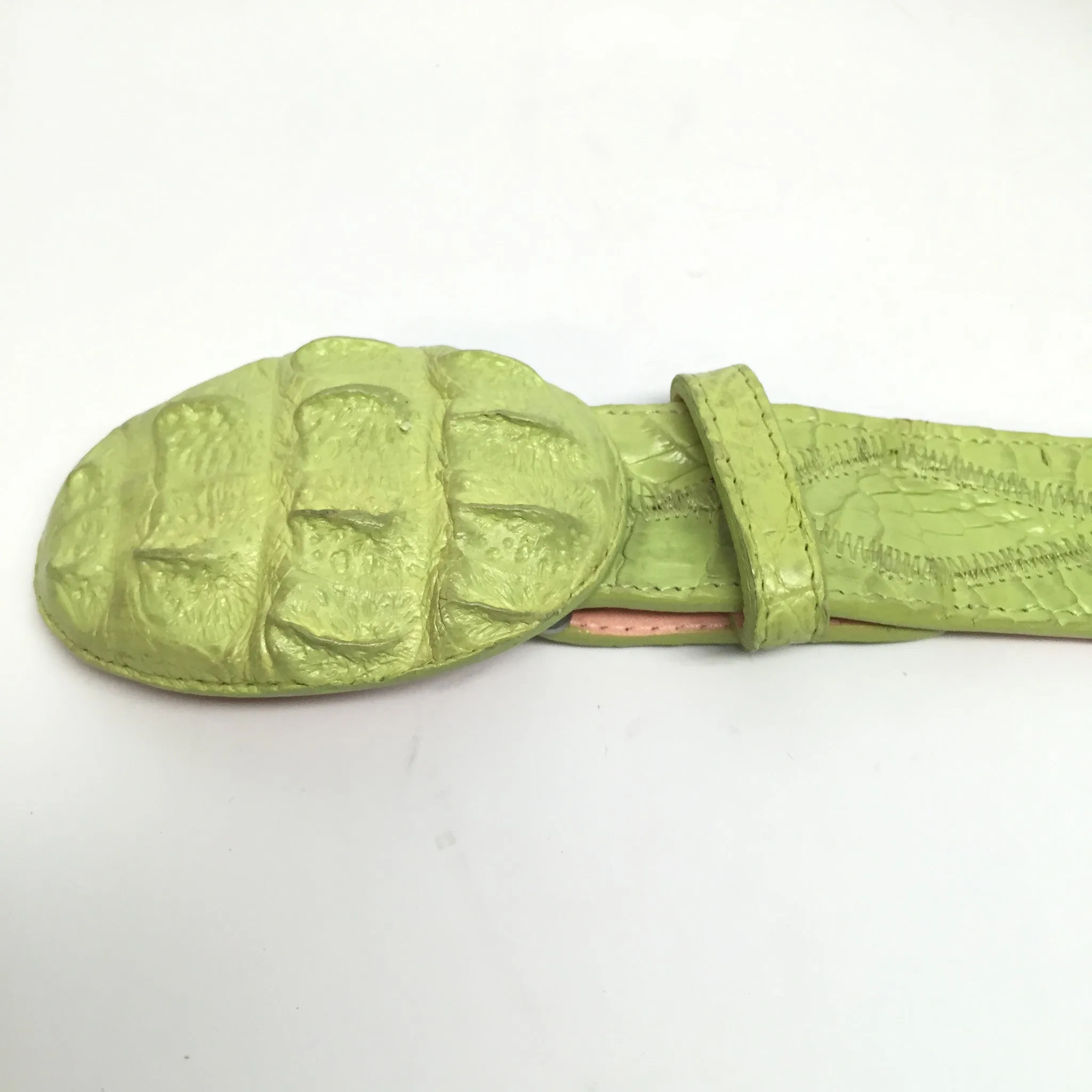 Los Altos Cross Stitch Hornback Crocodile Belt