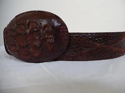 Los Altos Cross Stitch Hornback Crocodile Belt