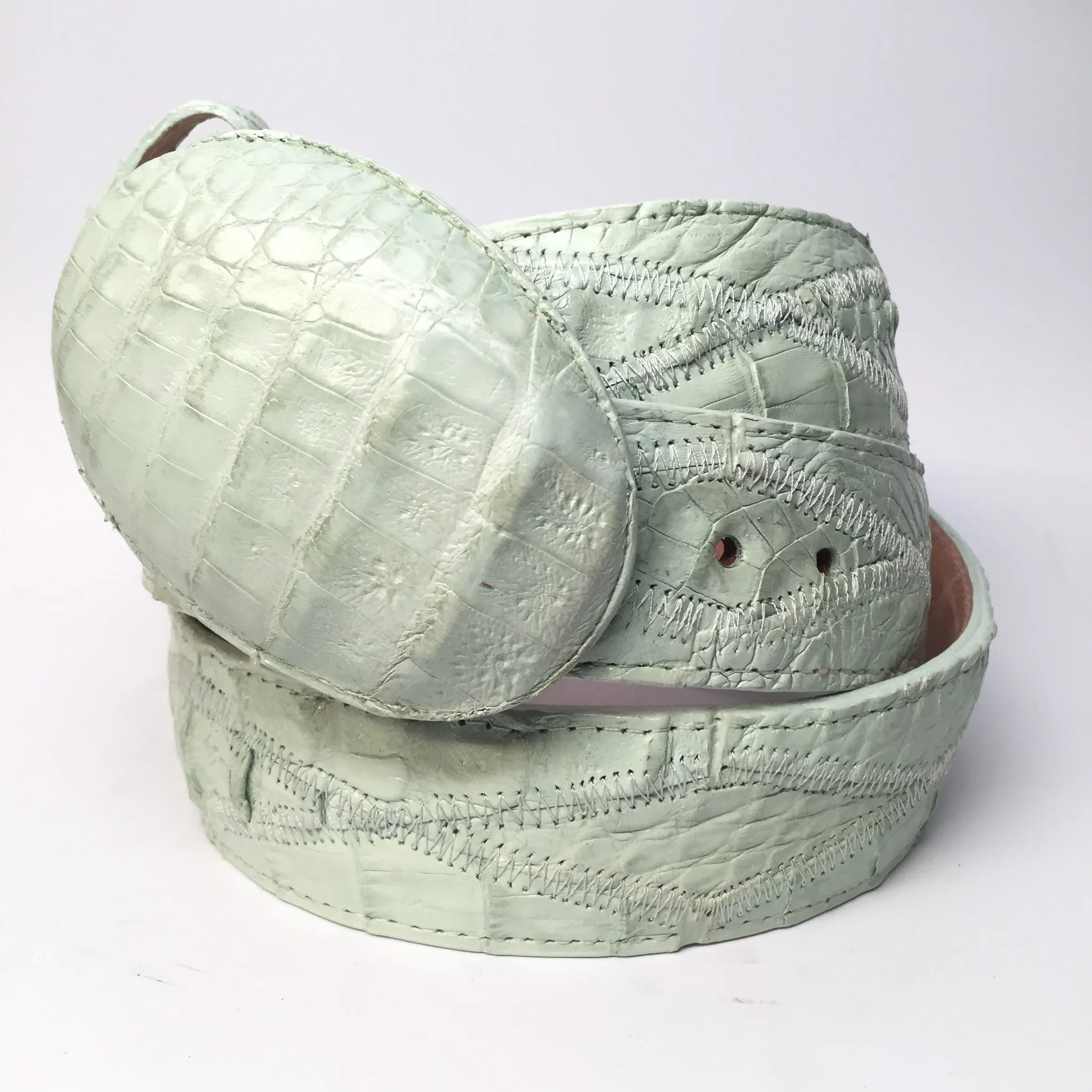Los Altos Cross Stitch Hornback Crocodile Belt
