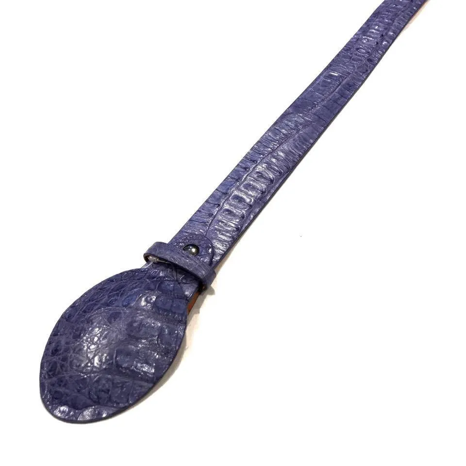 Los Altos Lavender Crocodile Full Skin Belt