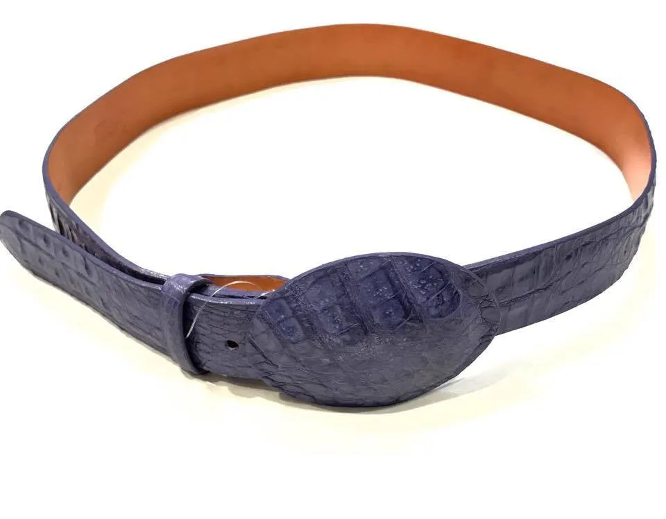 Los Altos Lavender Crocodile Full Skin Belt