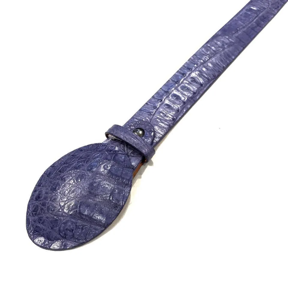Los Altos Lavender Crocodile Full Skin Belt