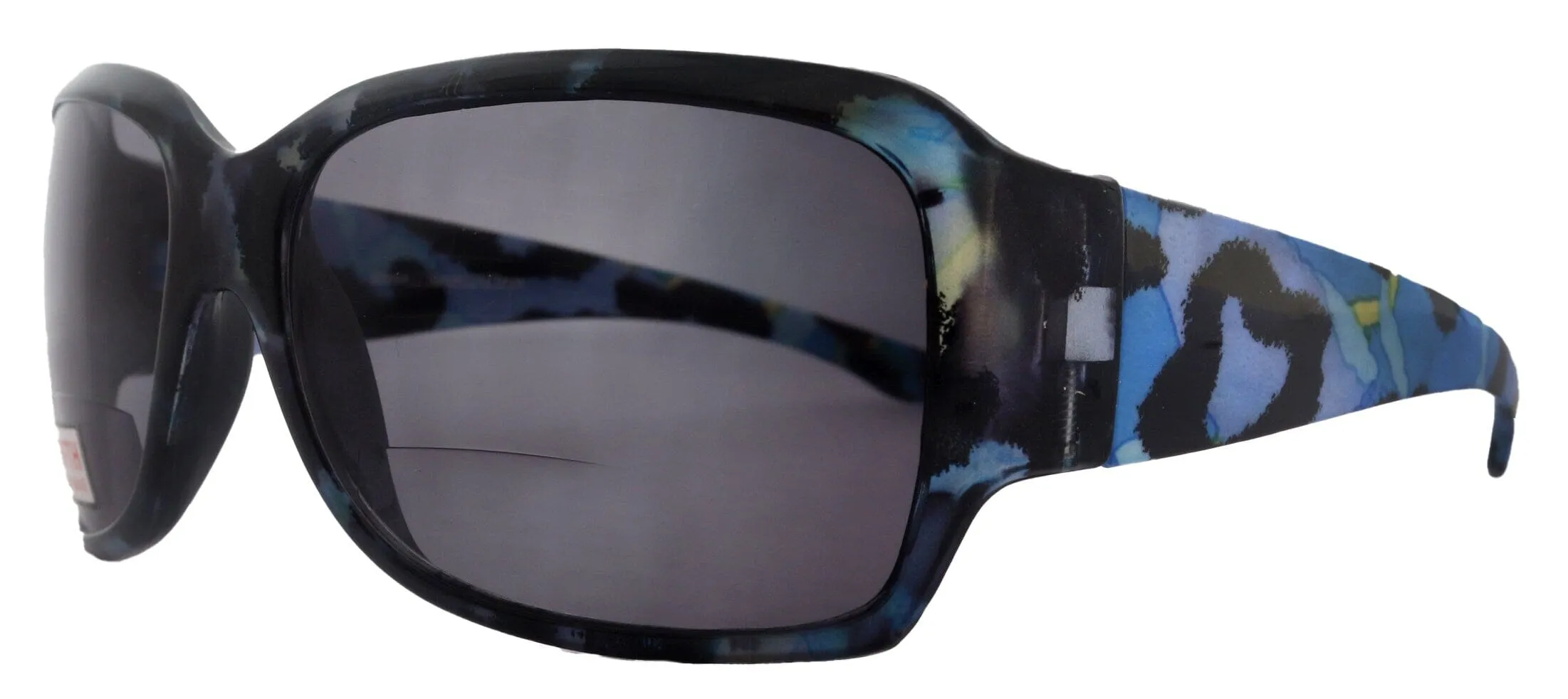 Lourdes, High-End Line Bifocal (Clear On Top) Reading Sunglasses for Women  Readers Sunglasses ( Blue with black) NY Fifth Avenue
