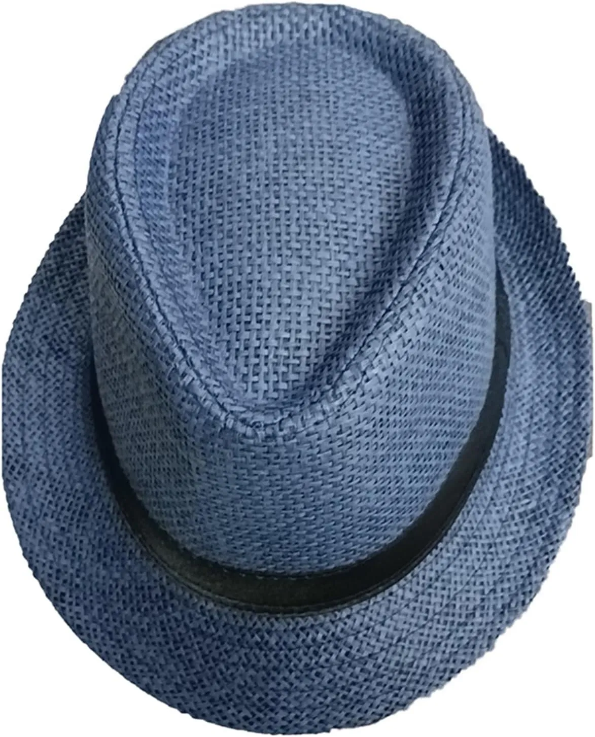 Men & Kids Jazz Hat Old Man Cap Short Brim Sun Hat Breathable Fedora Hat Summer Casual Straw