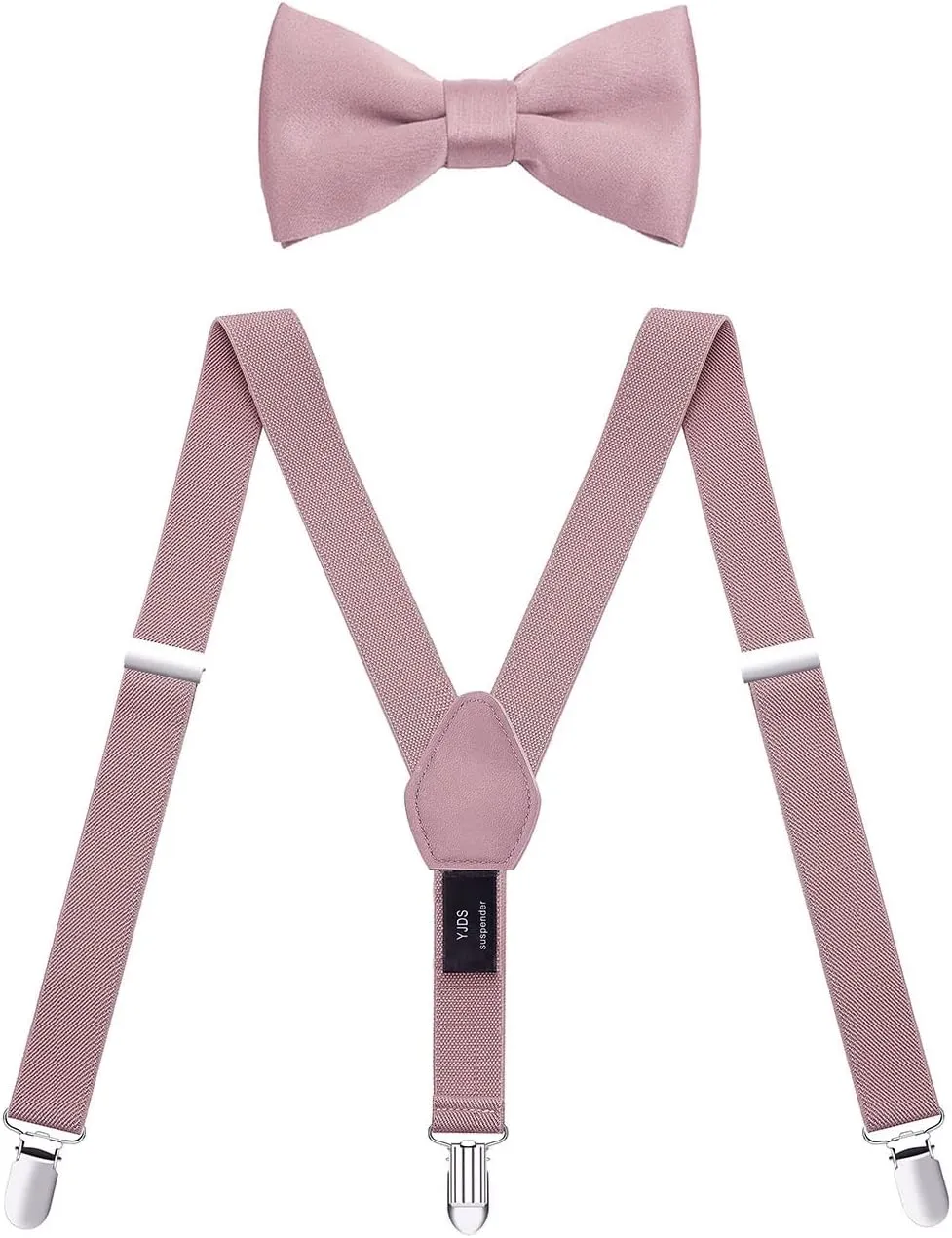 Mens' Boys' Suspenders and Bow Tie Set Adjustable Elastic