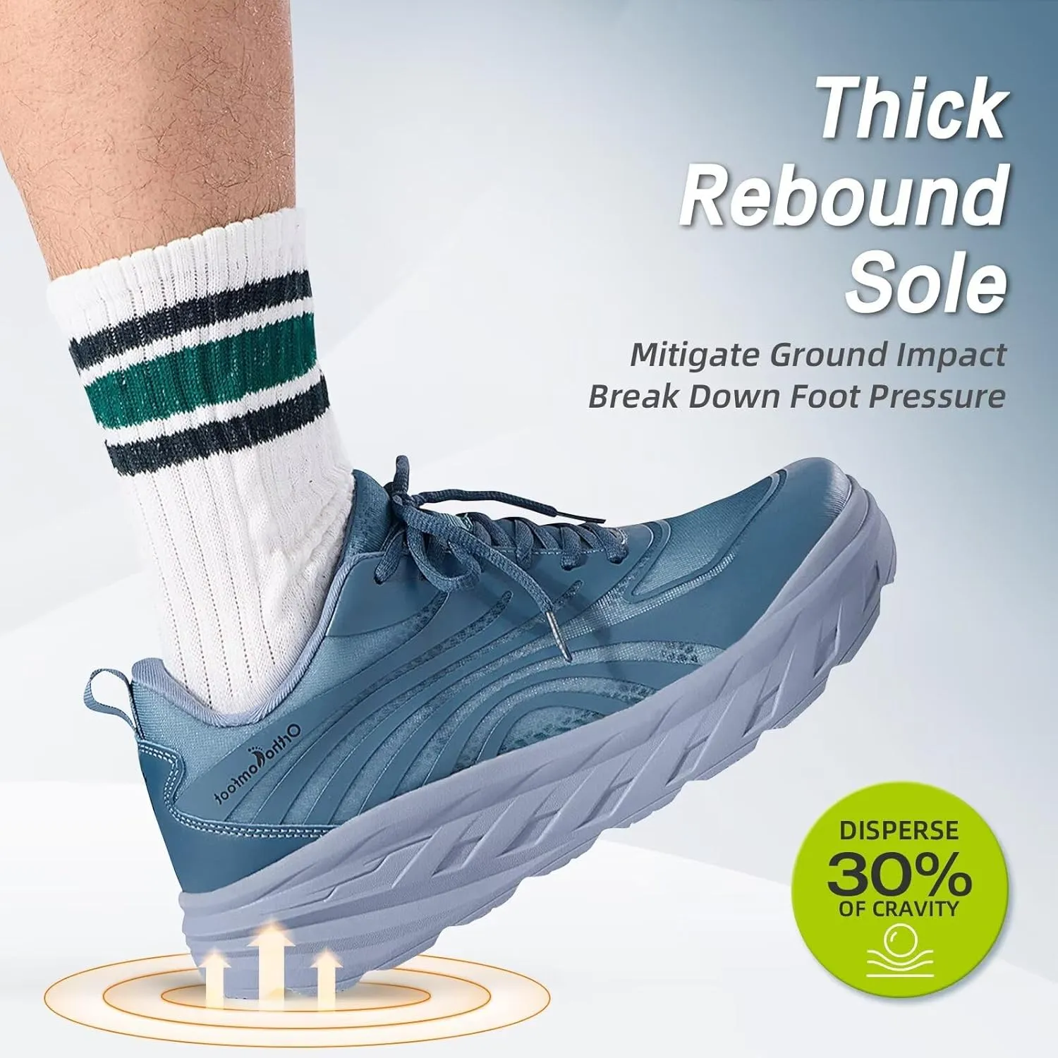 Men's Orthopedic Diabetic Wide Running Shoes: Comfortable Arch Support Plantar Fasciitis Sports Sneakers, Casual Swollen Orthotic Work Tennis Walking Shoes for Ankle and Heel Pain Relief